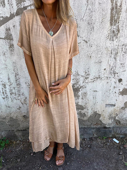 Dames Katoen Linnen Zomerjurk Ademend Comfort – Marise