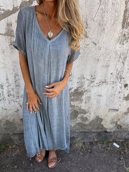 Dames Katoen Linnen Zomerjurk Ademend Comfort – Marise