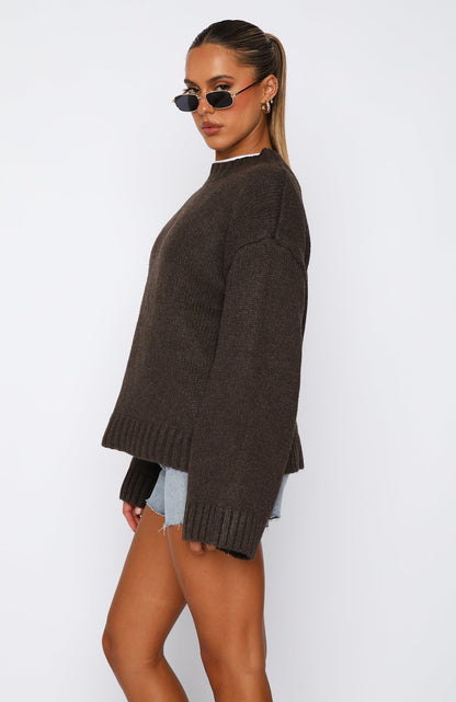 Gebreide Trui Dames Wijde Mouwen Casual – Evi