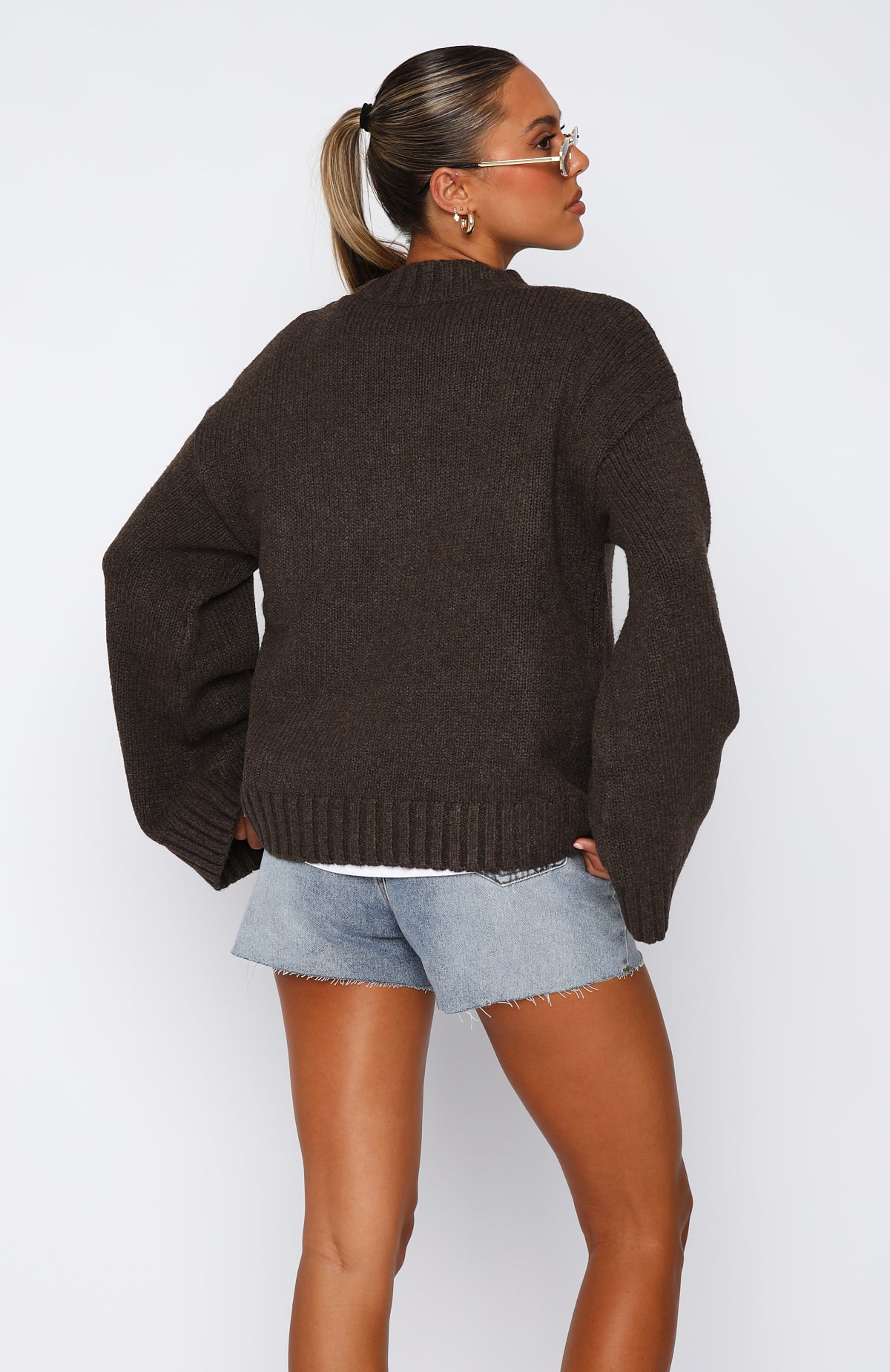 Gebreide Trui Dames Wijde Mouwen Casual – Evi