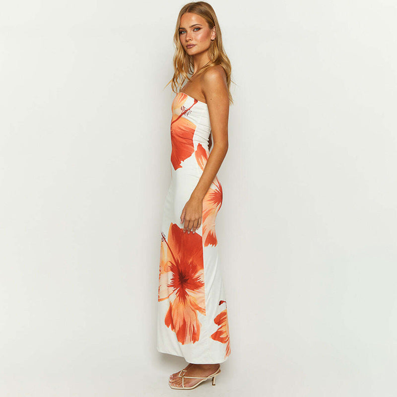Strapless maxi jurk stretch en elegant dames – Alina