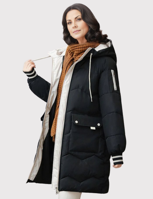 Warme Winterparka met Stijlvolle Details – Maia
