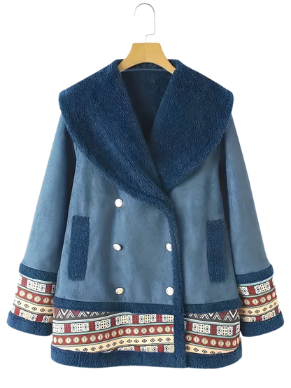 Boho-geïnspireerde gebreide mantel voor dames – Chique