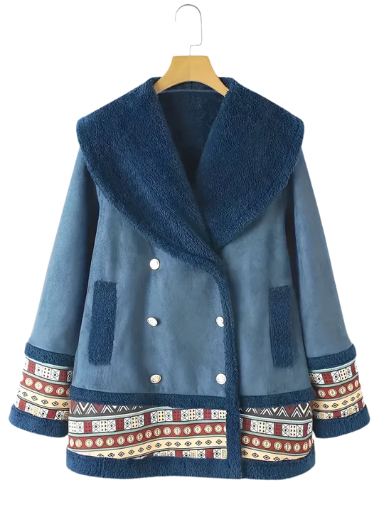 Boho-geïnspireerde gebreide mantel voor dames – Chique