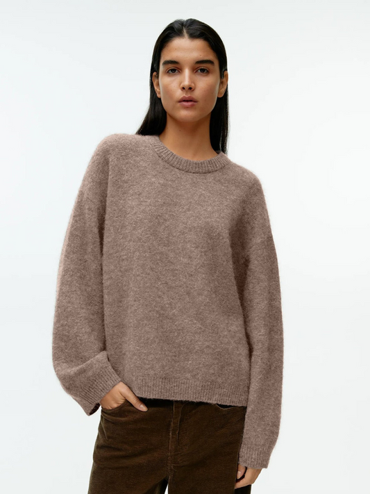 Oversized gehaakte crewneck trui voor dames – Lotte
