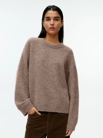 Oversized gehaakte crewneck trui voor dames – Lotte