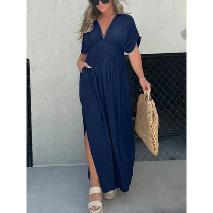 Zomerjurk Maxi Hoge Taille Comfy Pasvorm – Amelía