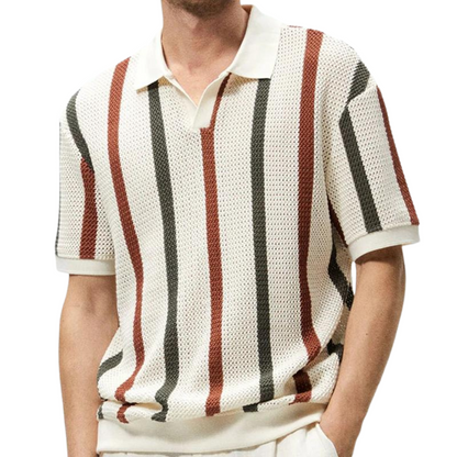 Golf Polo Heren Vintage Gestreept voor Zomer – Luuk