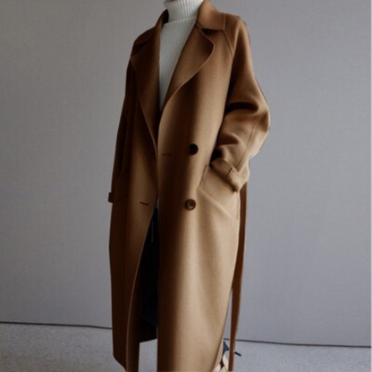 Dames winterjas in wolmix met elegante pasvorm – Janoura
