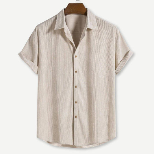 Casual Corduroy Overhemd Heren Korte Mouwen – Lars