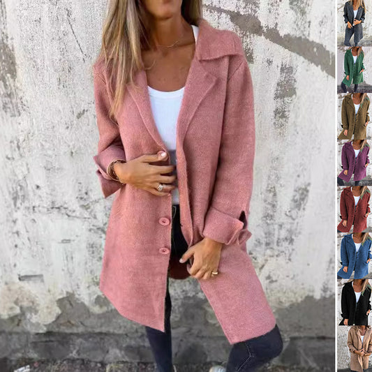 Lange Losse Jas Voor Dames Met Zakken – Sophie