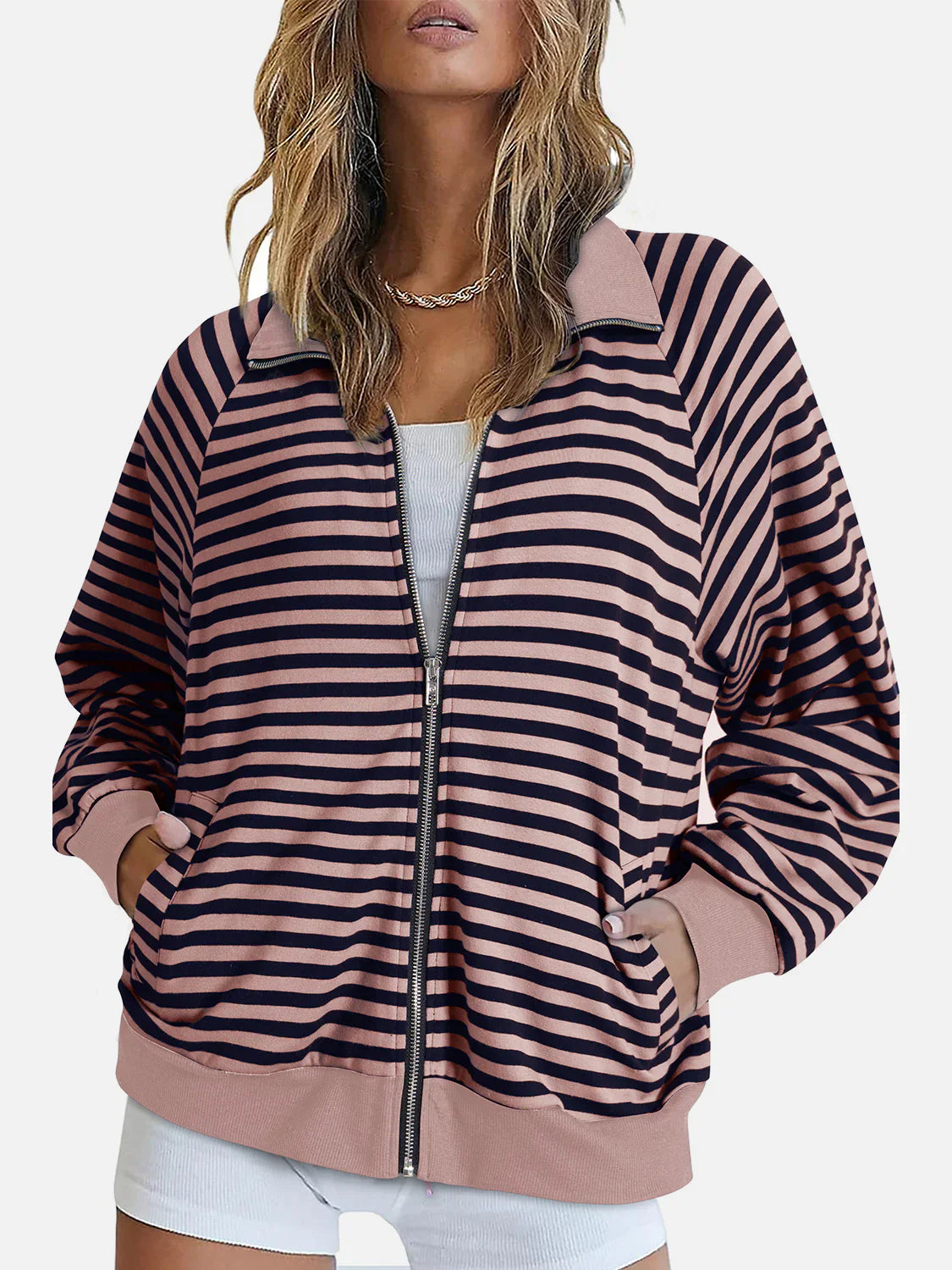 Sweater met rits voor dames – Danique