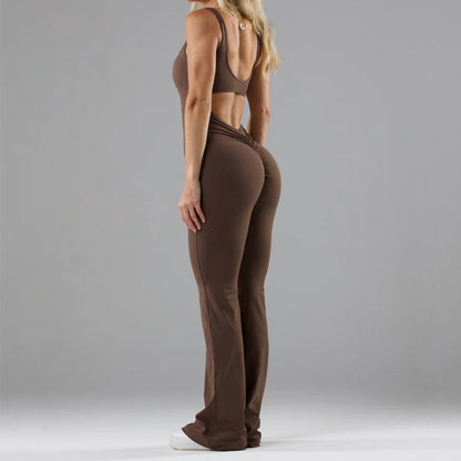 Stretch Damesjumpsuit met Flatterende Pasvorm en Sportieve Look – Arlina