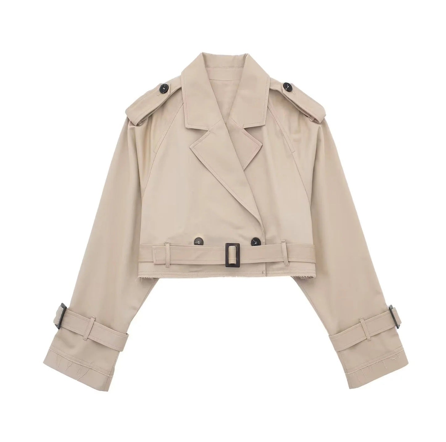 Korte Trenchcoat voor Dames in Herfststijl – Yara