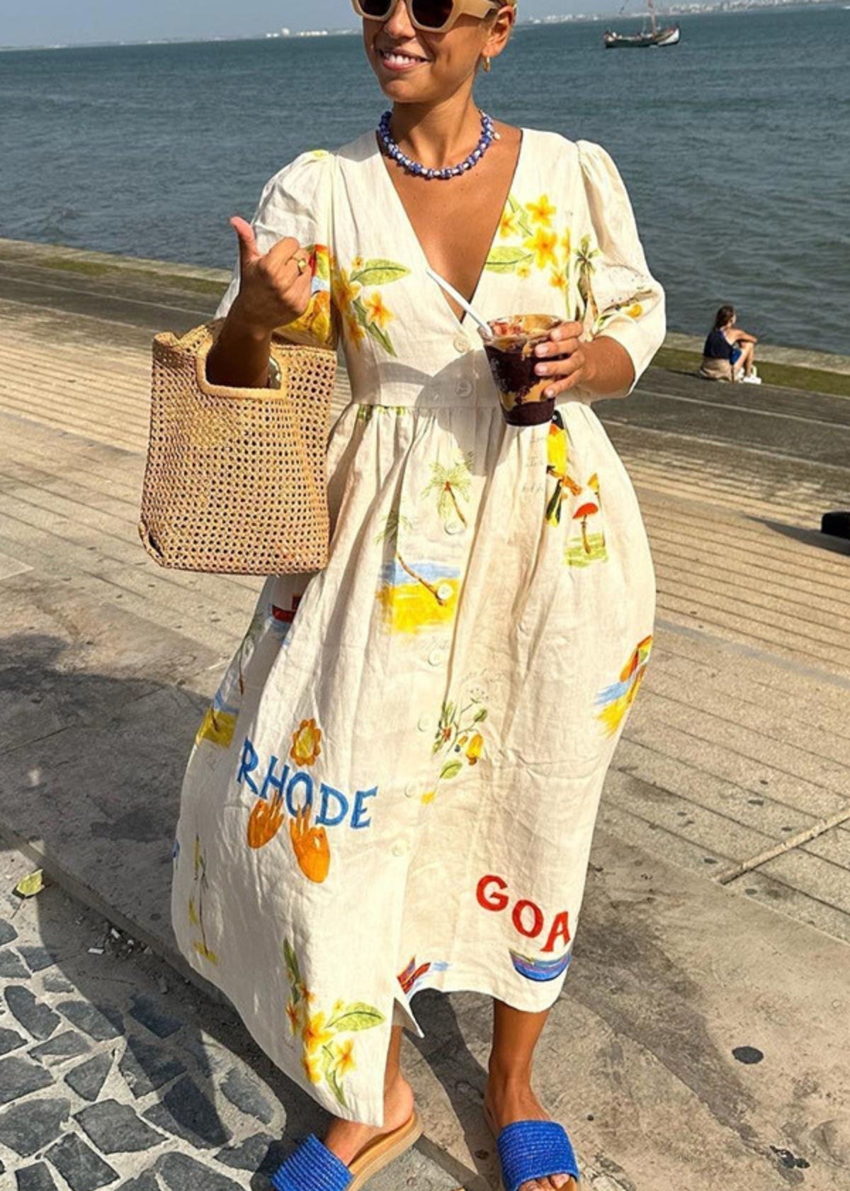 Mediterraanse zomerjurk voor dames in vloeiende stijl – Elira