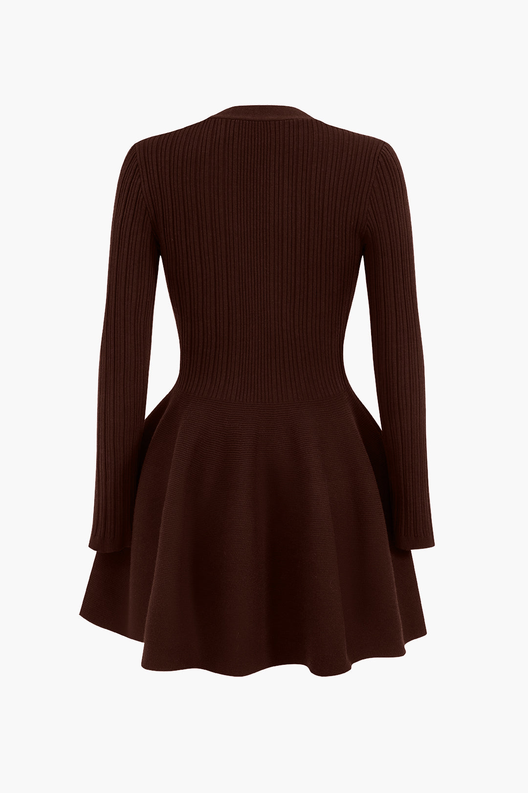 Stijlvolle V-hals jurk met puff zoom – Olivia