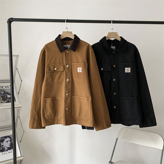 Katoenen chore jacket met zakdetails – Bram
