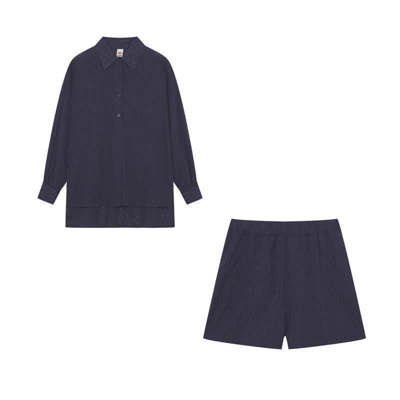 Casual shirt en shorts set voor dames – Maud