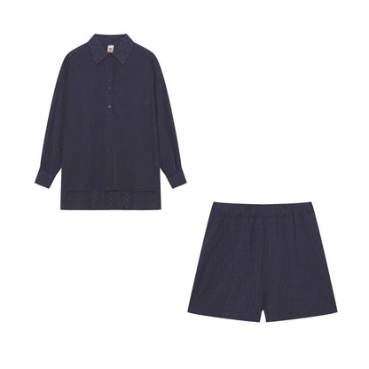 Casual shirt en shorts set voor dames – Maud