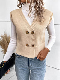Stijlvolle V-hals cardigan met knopen – Emma