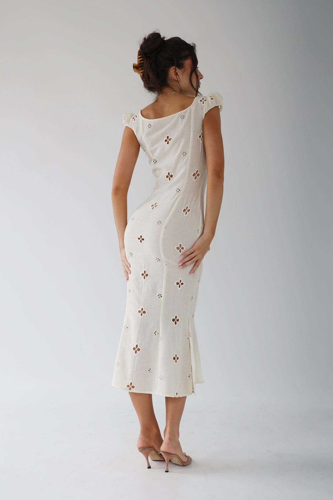 Vintage midi-jurk met bohemian flair – Louna