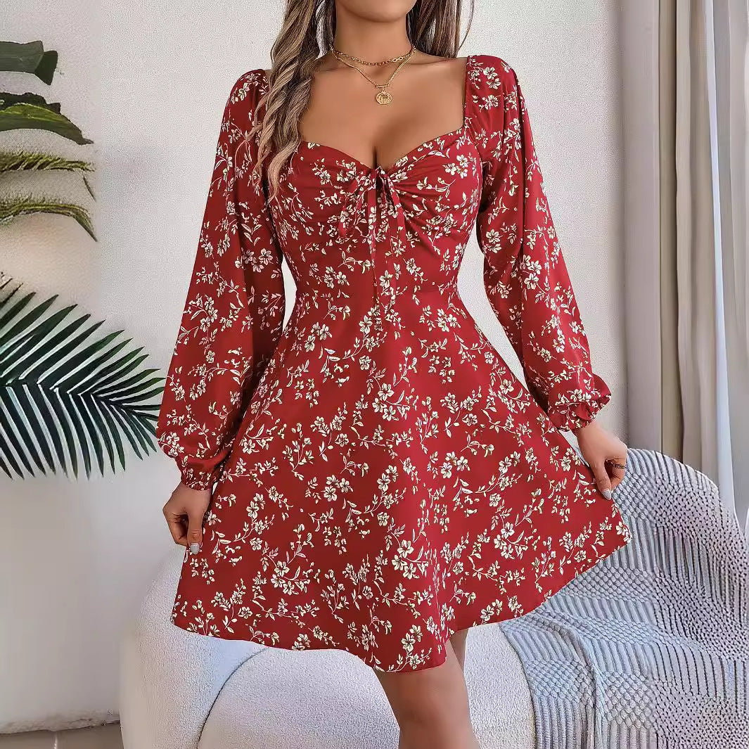 Stijlvolle Bloemenprintjurk Met Lange Mouwen – Lisa