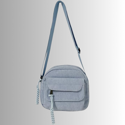 Corduroy crossbody tas voor dames met vakken – Luniva