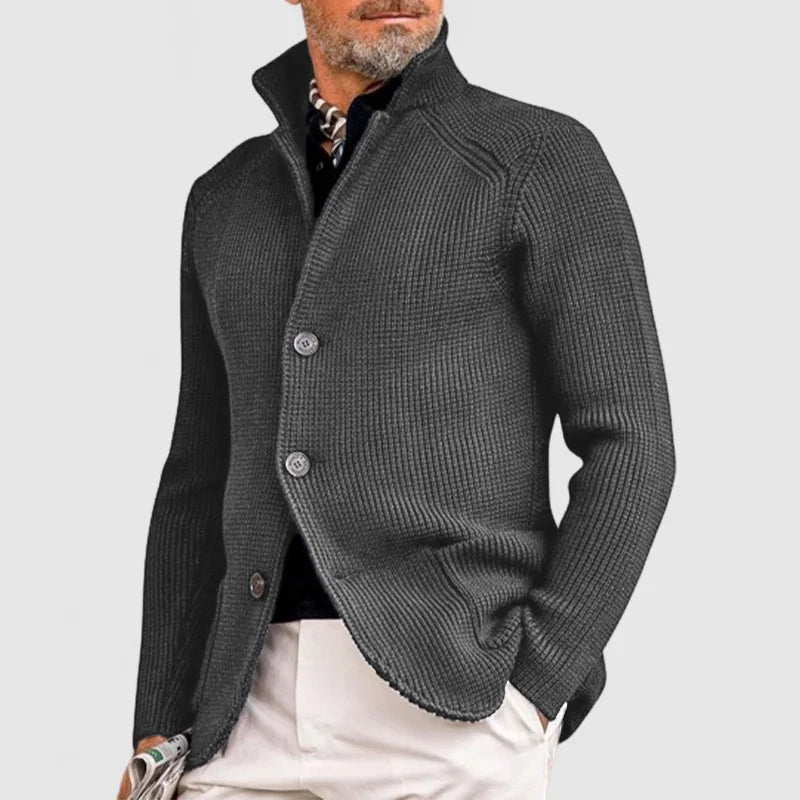 Heren cardigan met knopen in klassiek design – Marvone