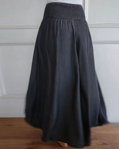 Dames broek hoge taille wijde pijpen elegant – Noralyn