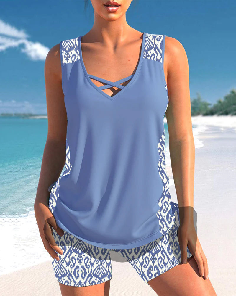 Tankini Badpak Buikbedekking Dames Zomerlook – Rovela