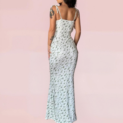 Maxi jurk bloemenprint elegant stretch dames – Julia