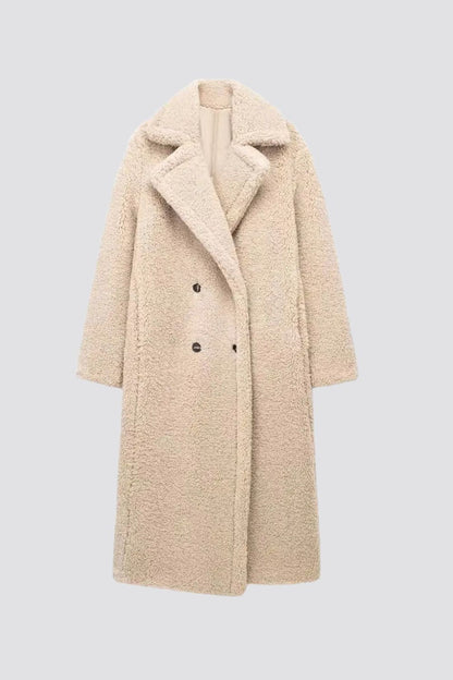 Lange Teddyjas voor Dames met Faux Fur Look – Solenne