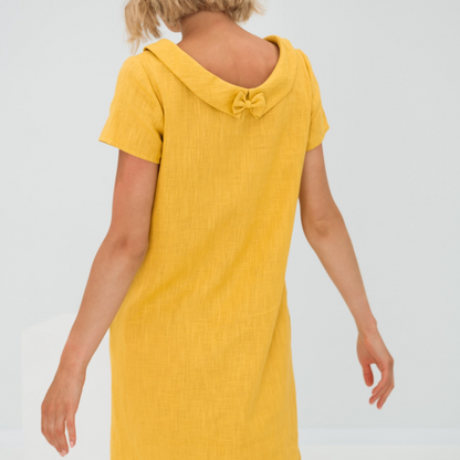 Linnen Katoenen Jurk Dames Elegant Tijdloos – Alina