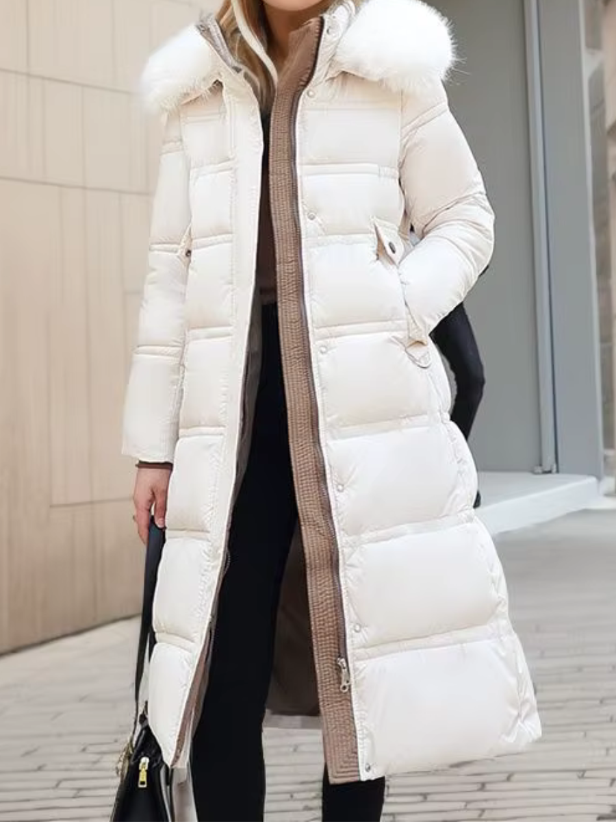 Warme Winterjas voor Dames met Bontkraag – Aurielle