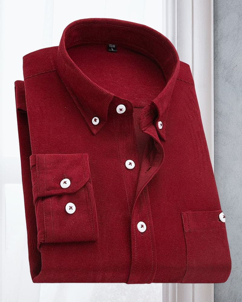 Heren Corduroy Overhemd Lange Mouwen Casual Stijl - Mark