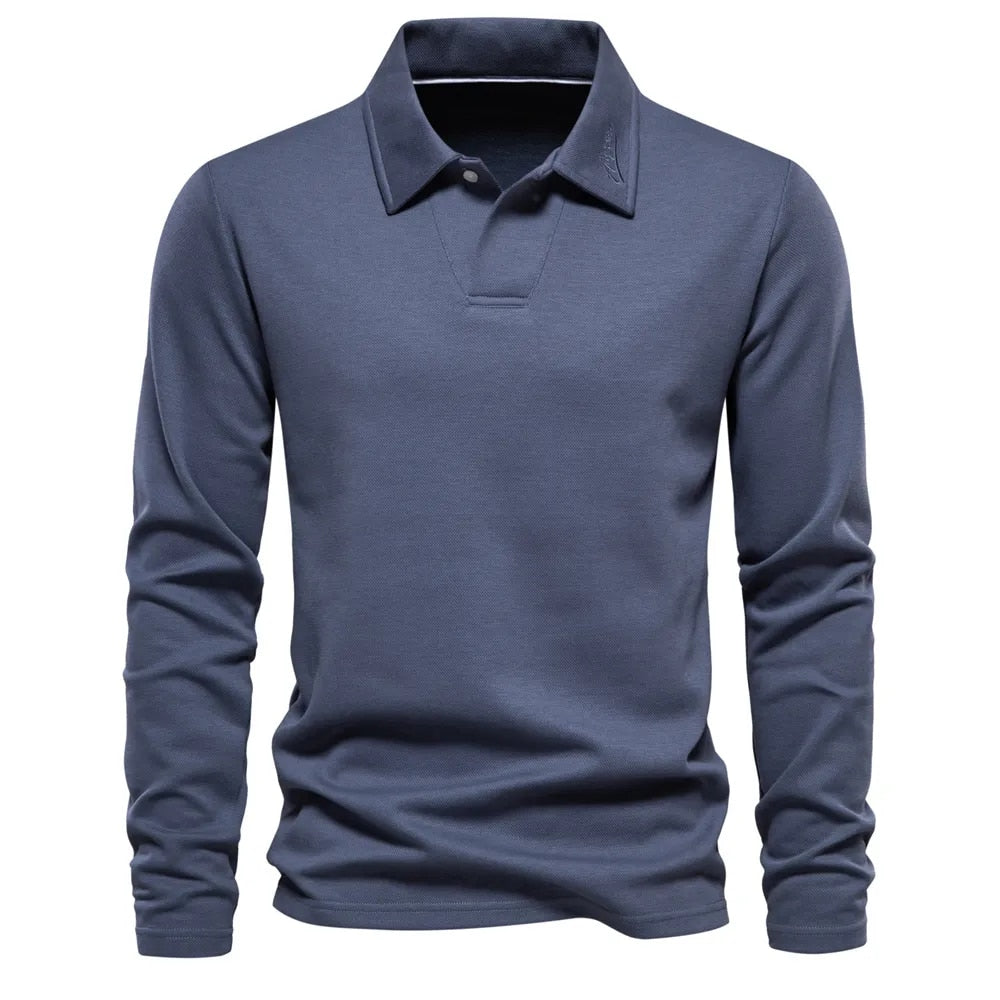 Casual Poloshirt Lange Mouwen Heren – Jasper