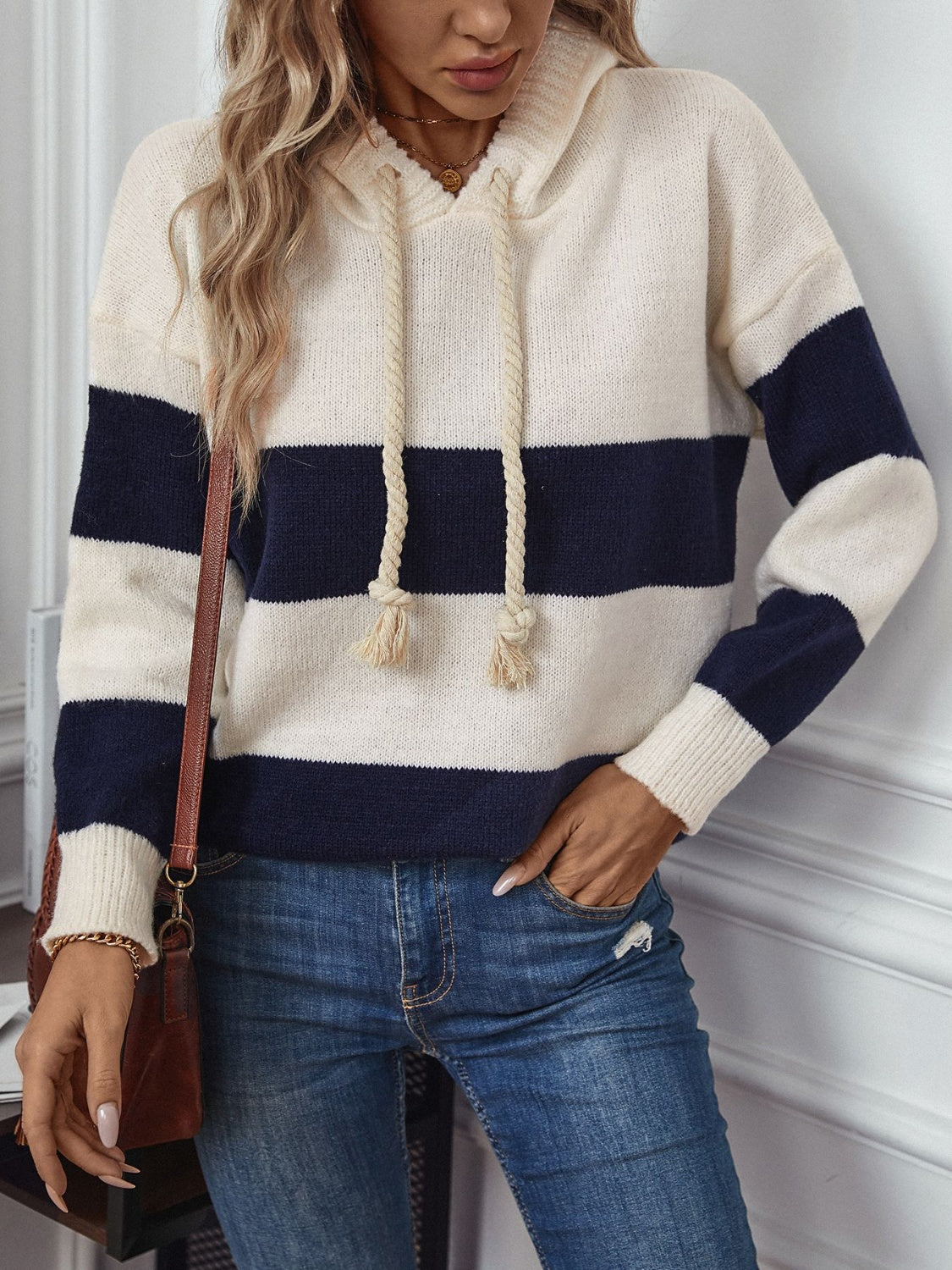 Casual hoodie met koord en comfortabele pasvorm – Julia