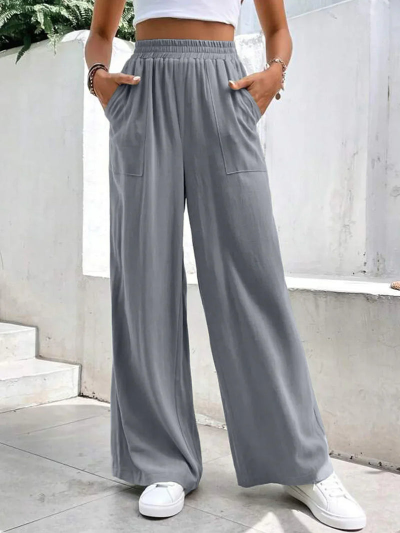 Stijlvolle wijde broek met elegante pasvorm – Sophie