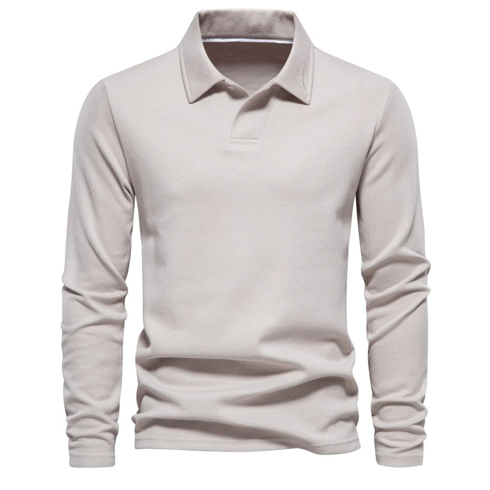 Casual Poloshirt Lange Mouwen Heren – Jasper