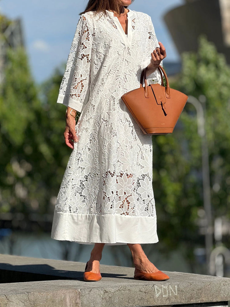 Dames Kanten Jurk Elegant Comfort Zomerstijl – Amélie