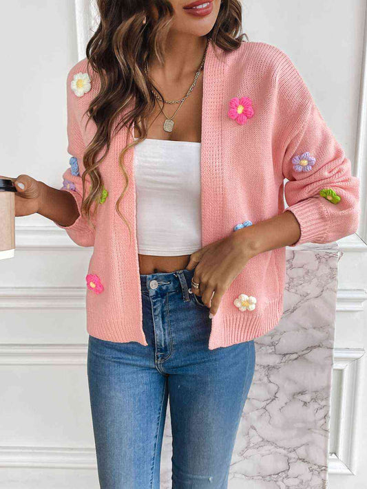 Lichtgewicht dames cardigan met bloemenpatroon – Lotje