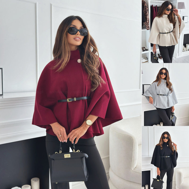 Stijlvolle Wollen Trui Met Batwing Mouwen - Eva