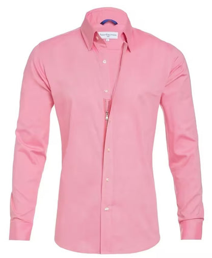 Stijlvolle Zipper Shirt Met Knoopjes Voor Heren - Bjorn