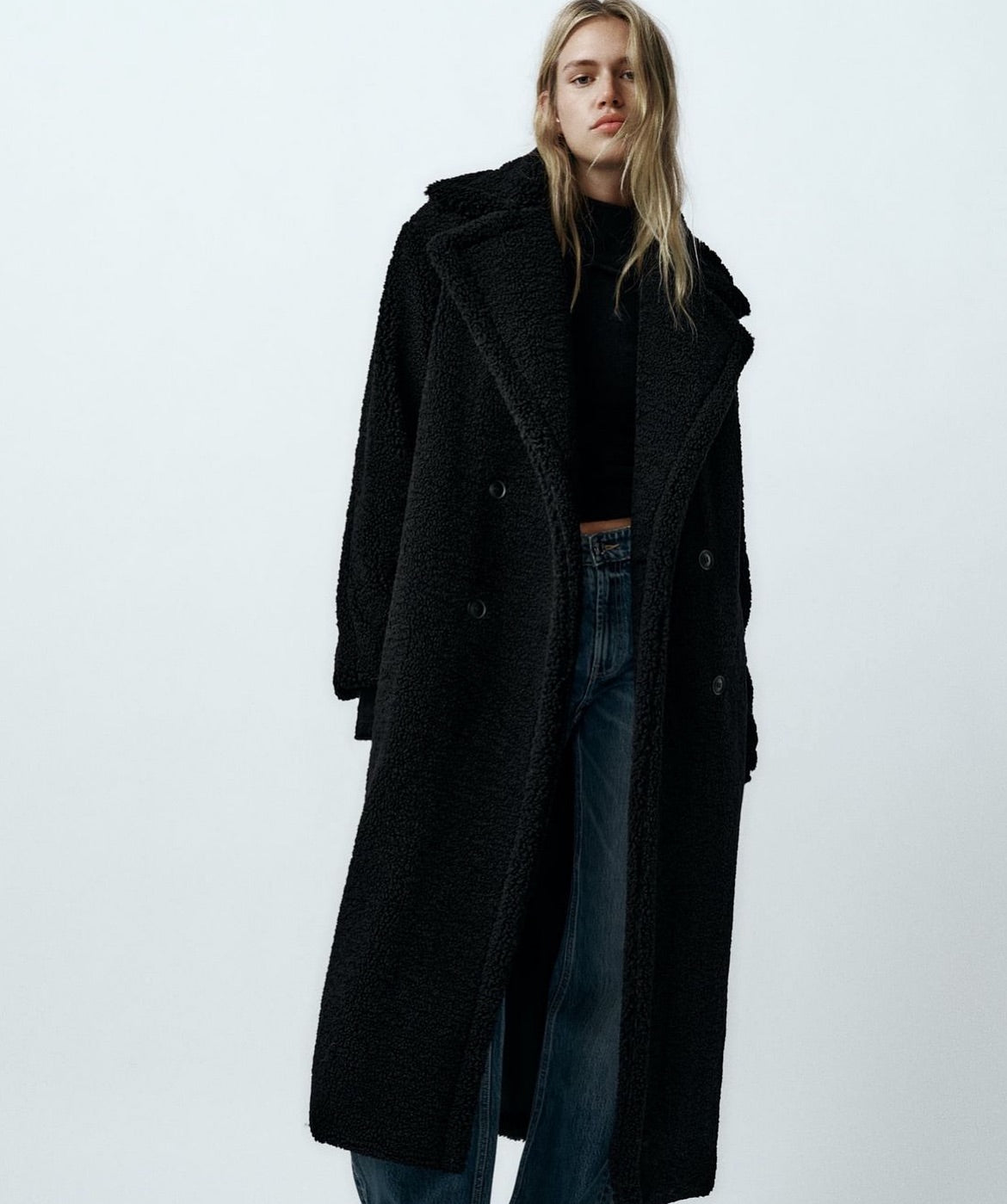 Lange Teddyjas voor Dames met Faux Fur Look – Solenne