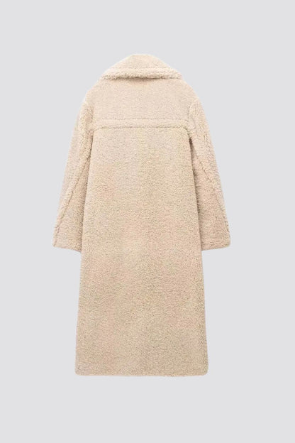 Lange Teddyjas voor Dames met Faux Fur Look – Solenne