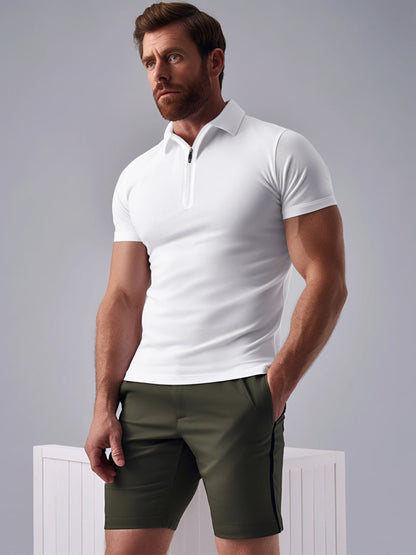 Polo Shirt Heren Korte Mouw met Rits – Daan