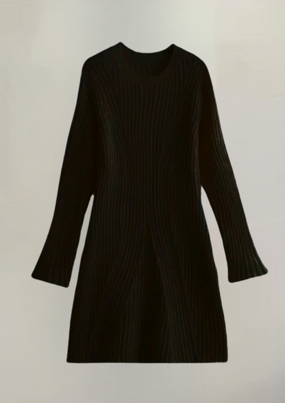 Gebreide mini jurk met uitlopende mouwen dames – Mila