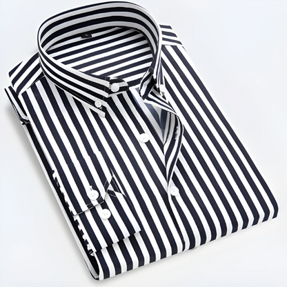 Heren Overhemd Gestreept Lange Mouw Casual Kleding – Daan