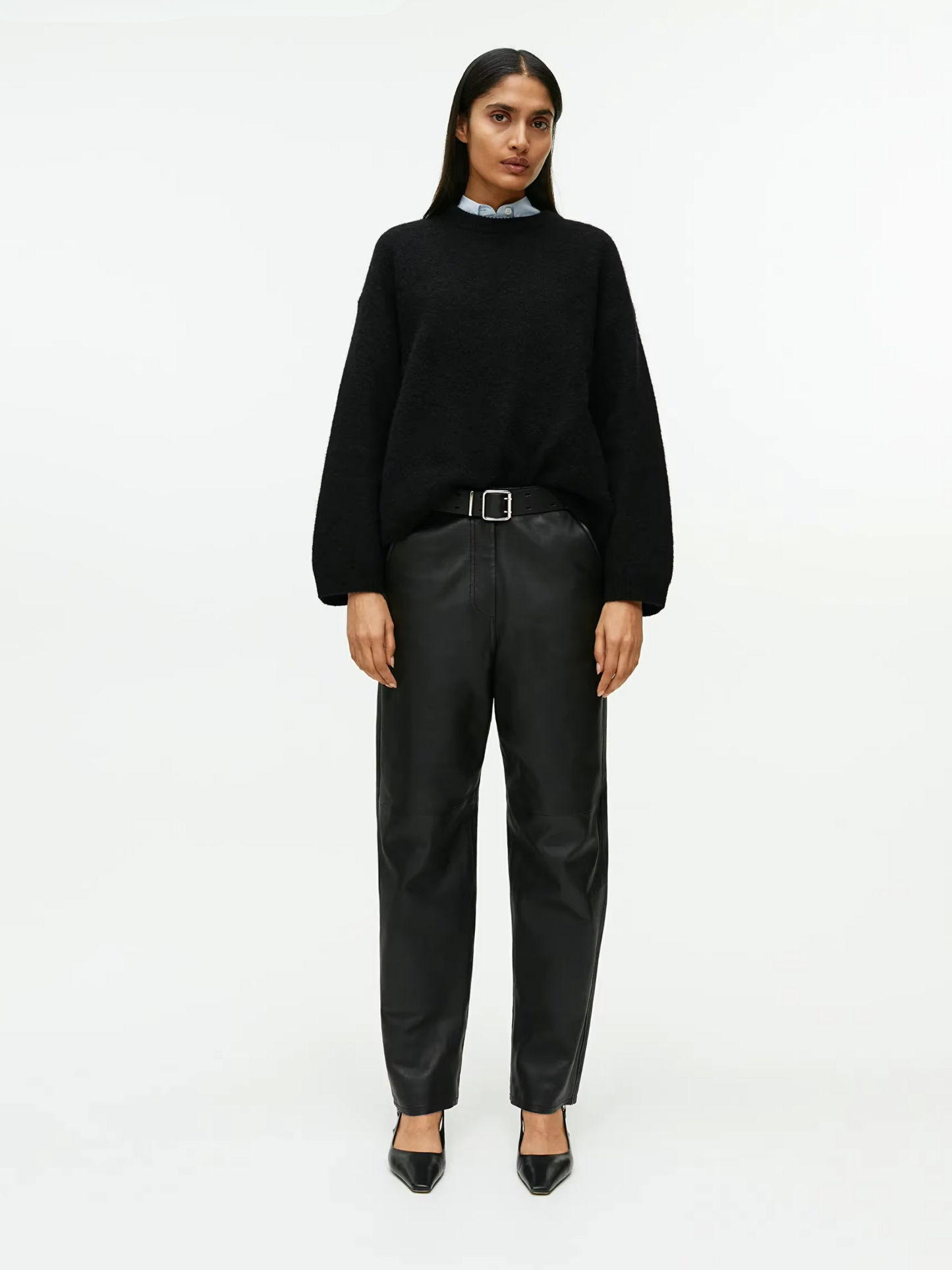 Zachte oversized trui met O-hals voor dames – Noa