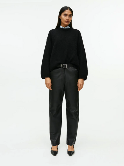 Zachte oversized trui met O-hals voor dames – Noa